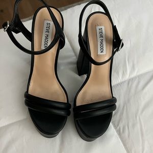 Black Steve Madden platform sandals